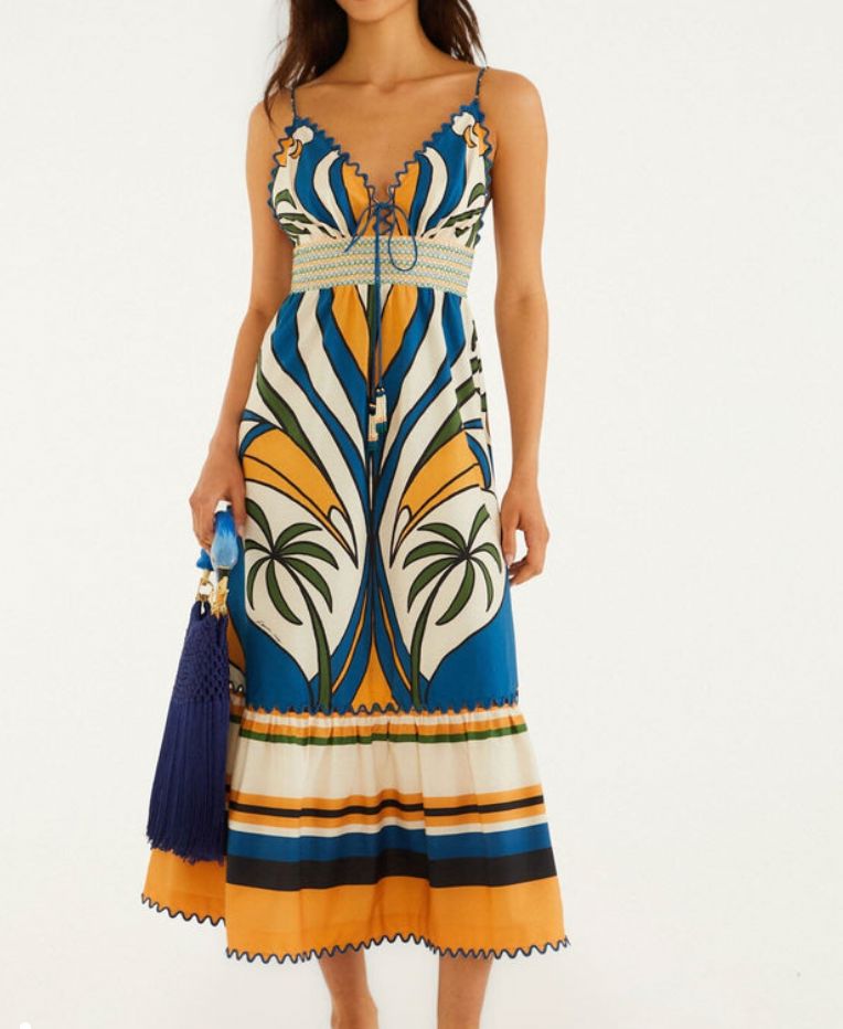 Tropical Graphic Maxi Dress-Dresses-Uniquities