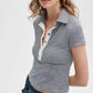 Knit Button Stripe Polo Tee Tops/Blouses Rag And Bone 