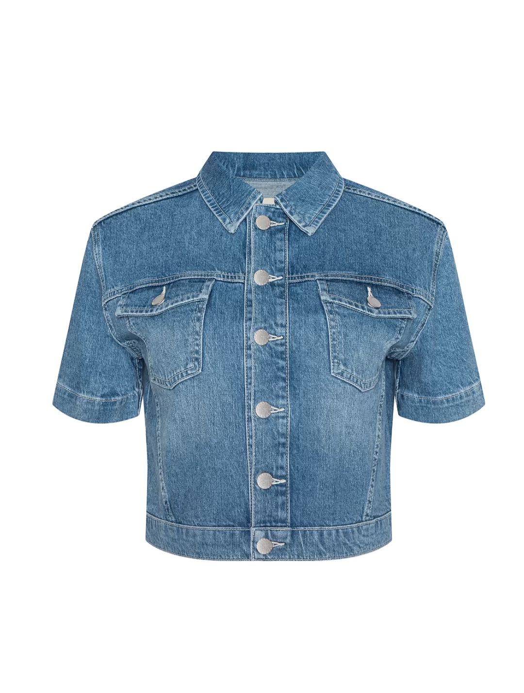 Kirstie Short Sleeve Crop Jacket-Tops/Blouses-Uniquities