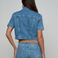 Kirstie Short Sleeve Crop Jacket-Tops/Blouses-Uniquities