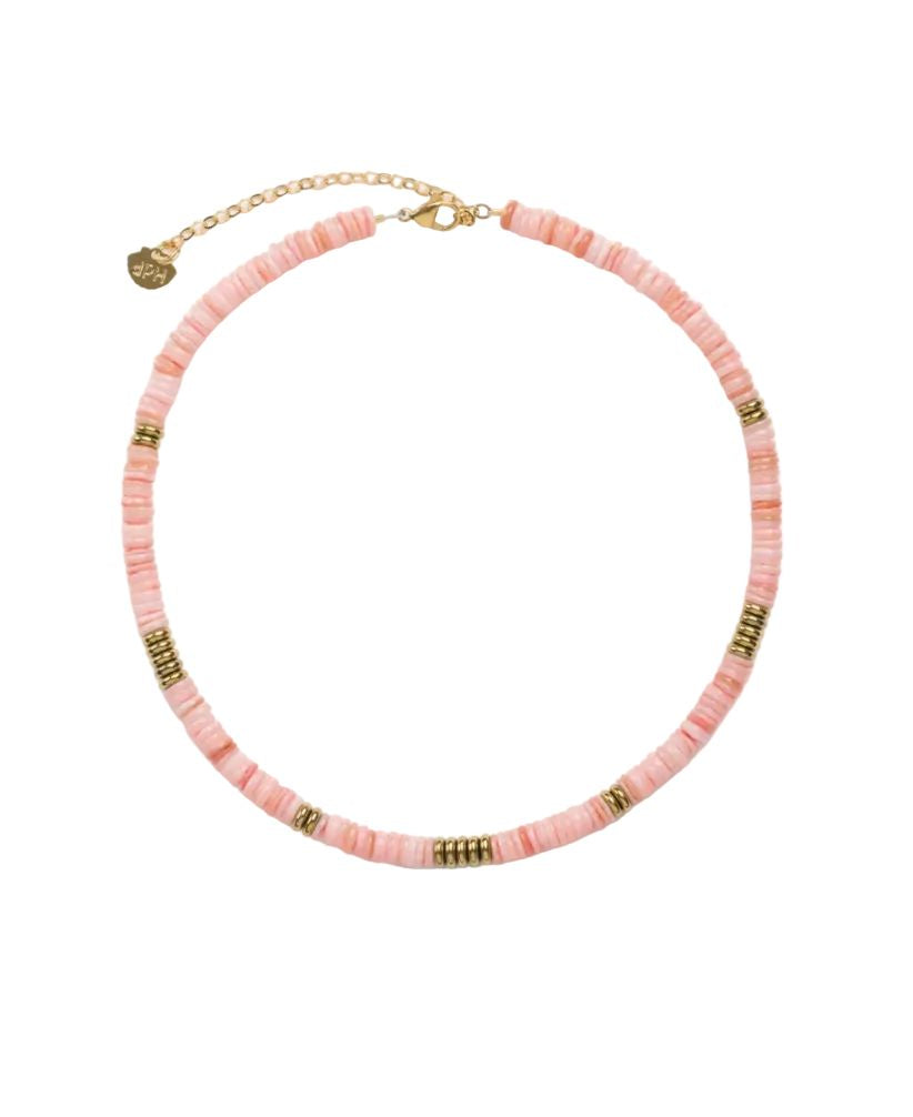 Pink Dyed Puka Necklace-Jewelry-Uniquities