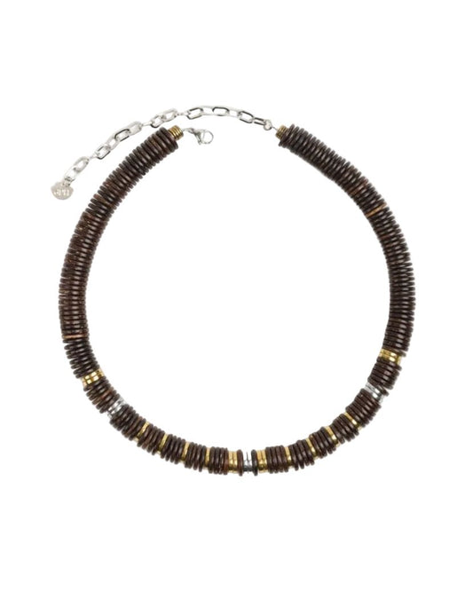 Jaipur Grey Sea Shell Puka Necklace-Jewelry-Uniquities
