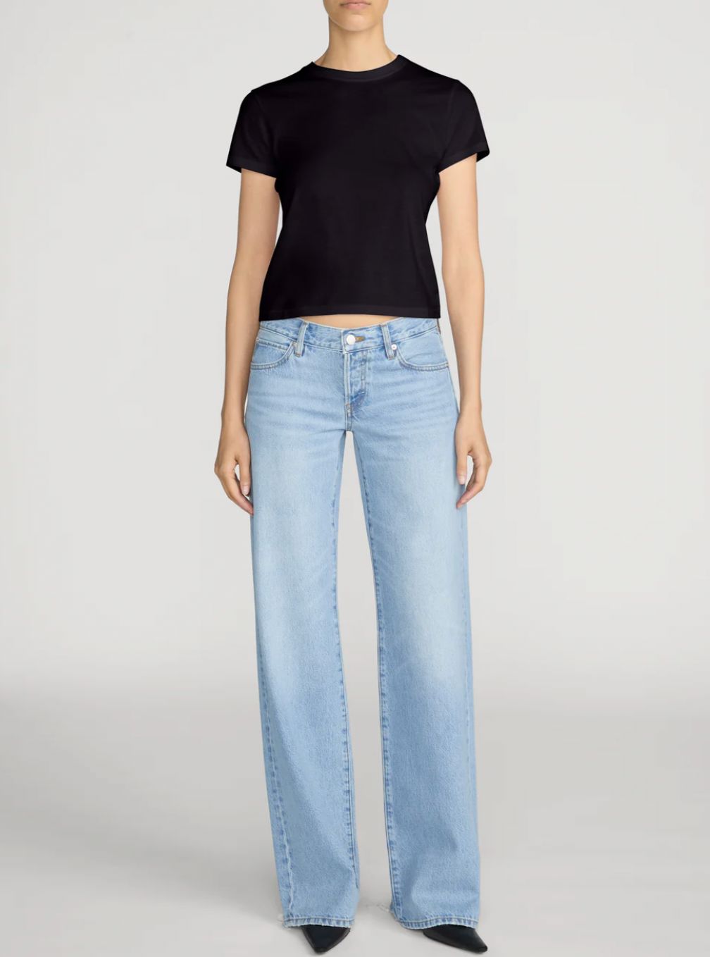 Gray In Dodger Offset Hem-Denim-Uniquities