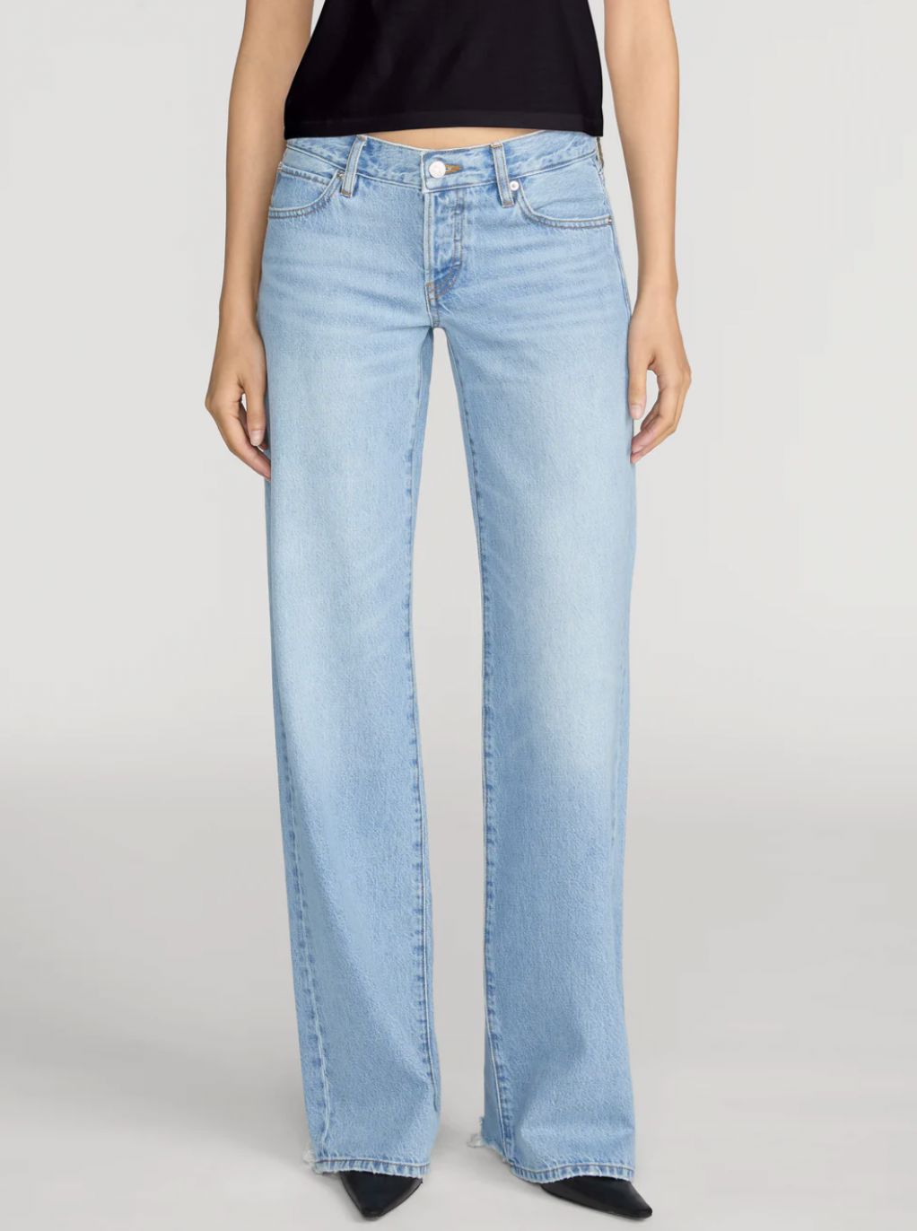 Gray In Dodger Offset Hem-Denim-Uniquities