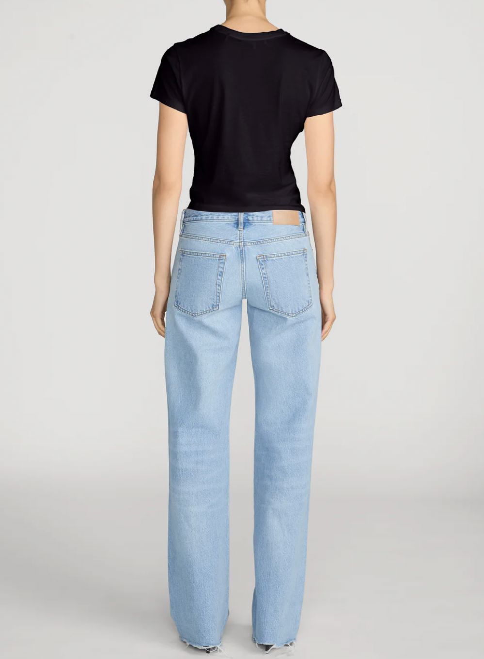 Gray In Dodger Offset Hem-Denim-Uniquities