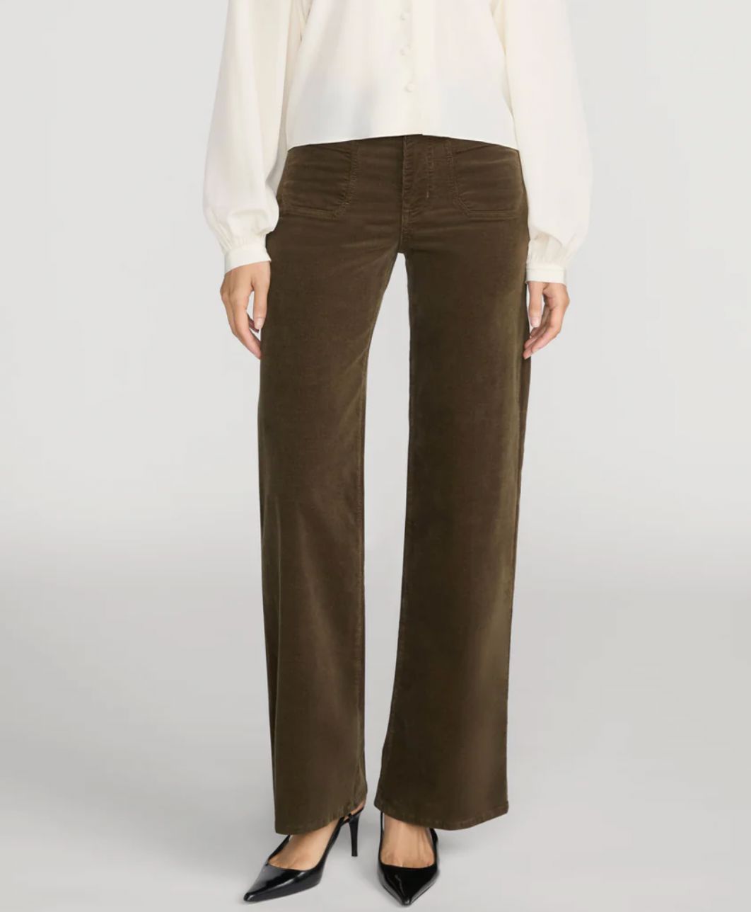 Le Slim Palazzo Pocket Corduroy-Bottoms-Uniquities