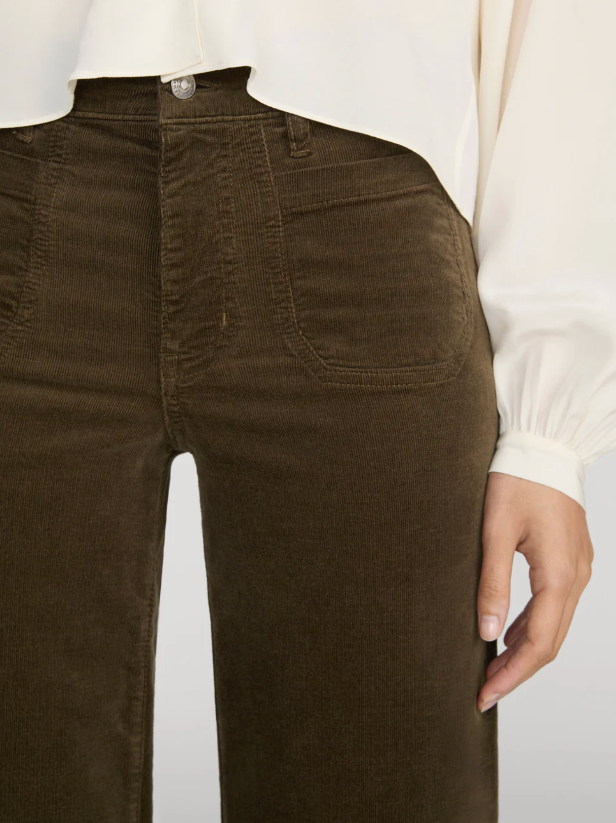 Le Slim Palazzo Pocket Corduroy