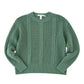 Solid Shaker Cable Crew-Sweaters-Uniquities