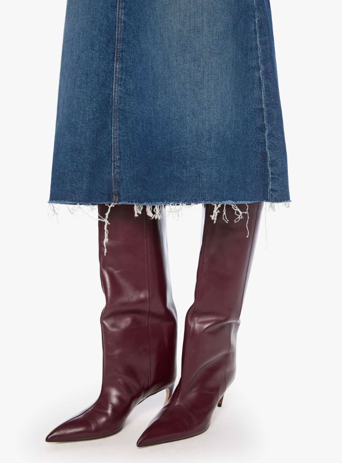 Circle Midi Fray-Bottoms-Uniquities