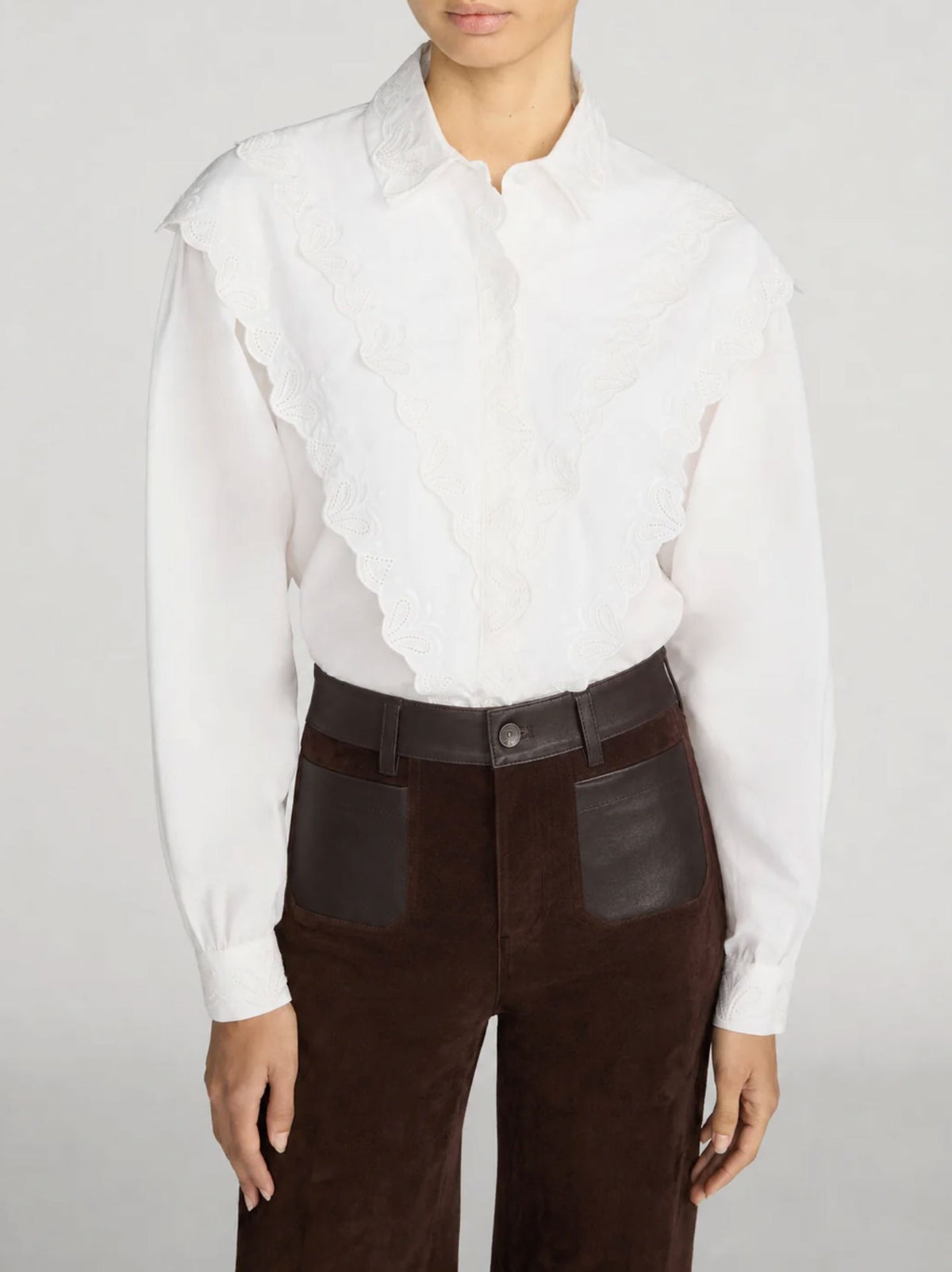 Poplin Equestrian Shirt-Tops/Blouses-Uniquities