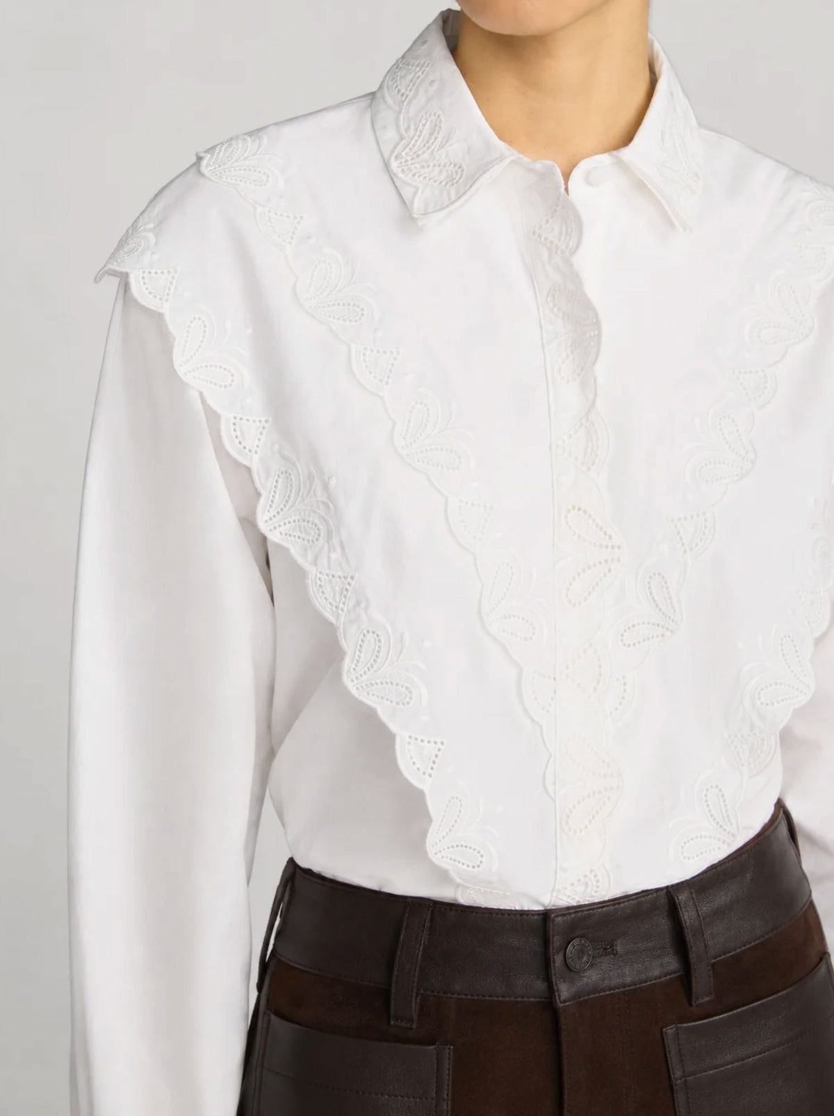 Poplin Equestrian Shirt-Tops/Blouses-Uniquities