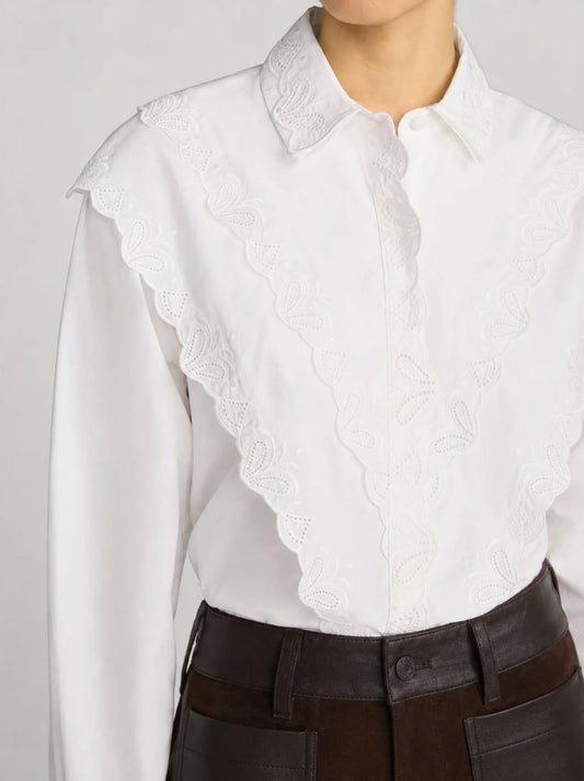 Poplin Equestrian Shirt-Tops/Blouses-Uniquities