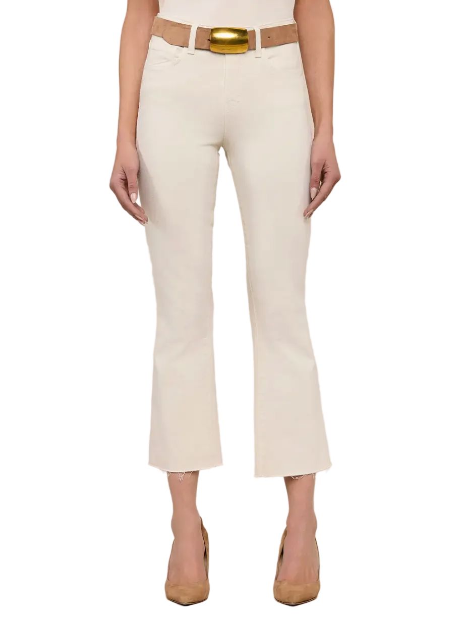 Kendra High Rise Crop Flare-Denim-Uniquities