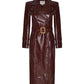 Celina Leather Trench Coat-Jackets-Uniquities