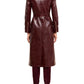 Celina Leather Trench Coat-Jackets-Uniquities