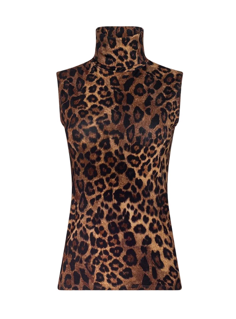 Ceci Sleeveless Turtleneck-Tops/Blouses-Uniquities