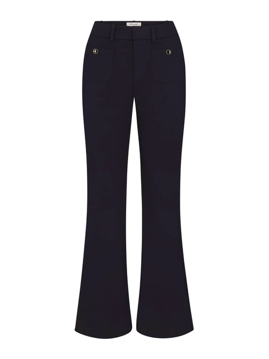 Flare Trouser Shrunken Pocket-Bottoms-Uniquities