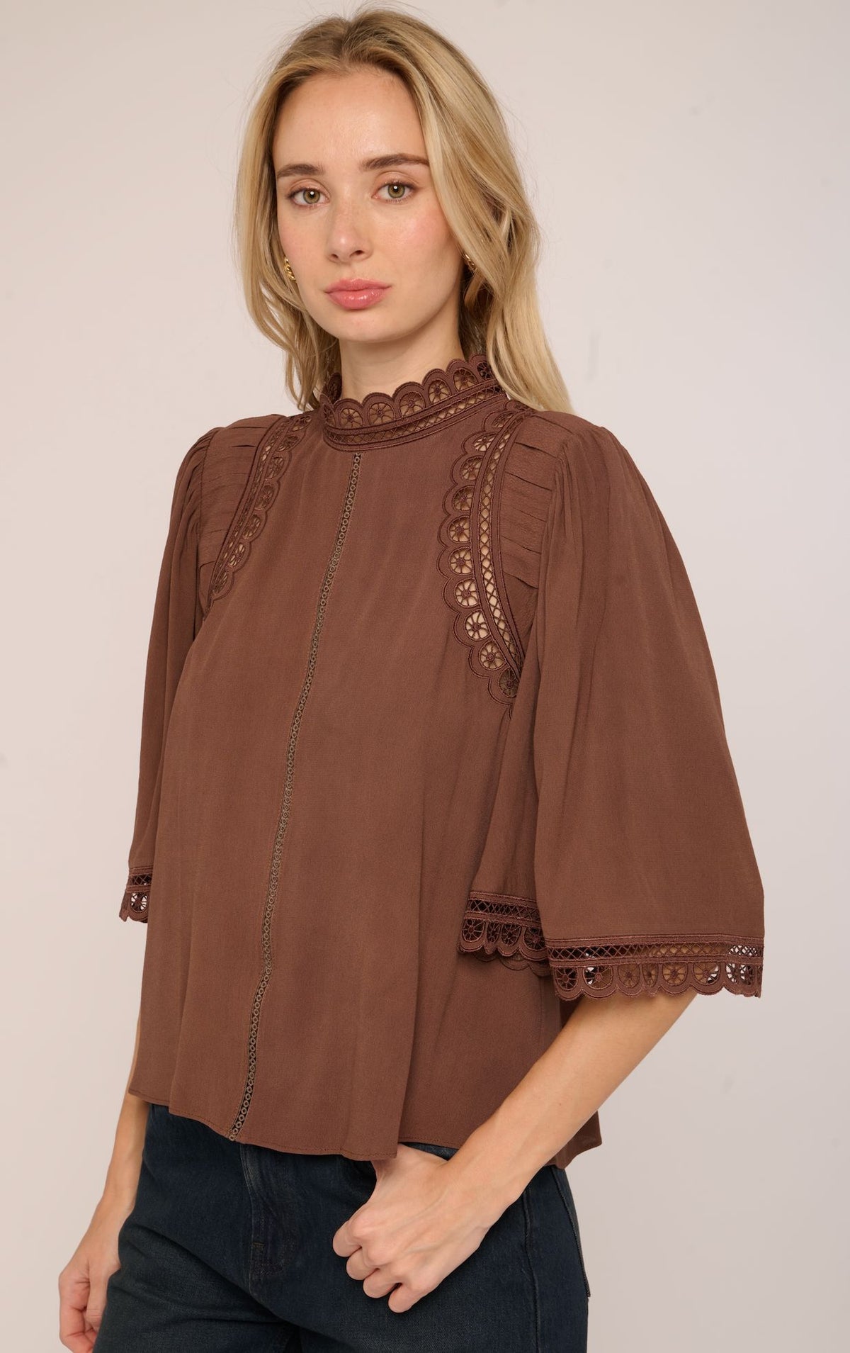 Fiona Short Sleeve Top-Tops/Blouses-Uniquities
