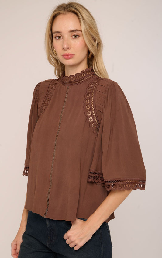 Fiona Ss Top-Tops/Blouses-Uniquities
