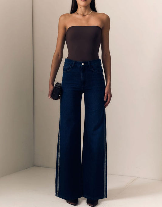 Beaded Column Jean-Denim-Uniquities