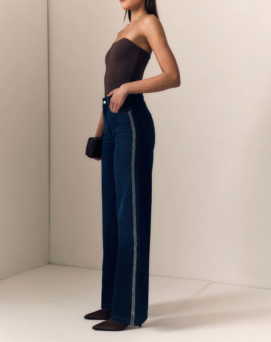Beaded Column Jean-Denim-Uniquities