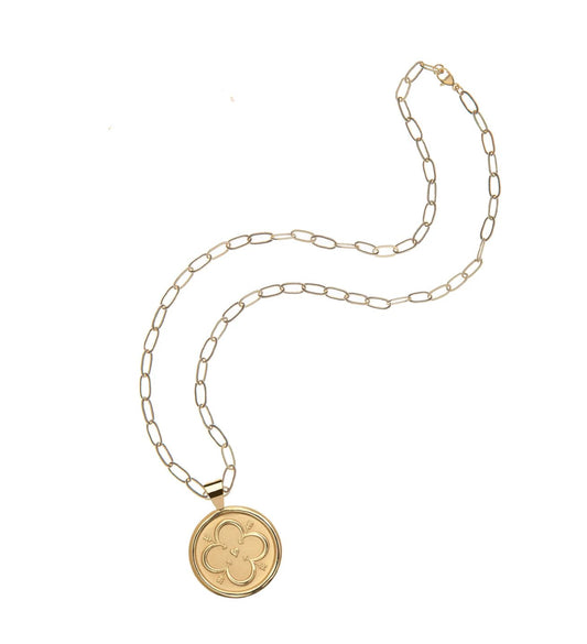 Love Pendant Coin Necklace by Jane Win - Image 1