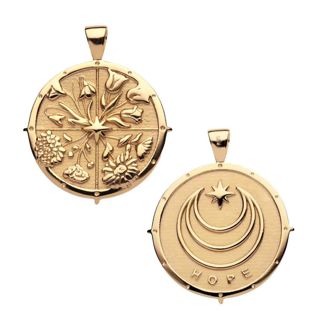 Hope Pendant Coin Necklace by Jane Win - Image 2
