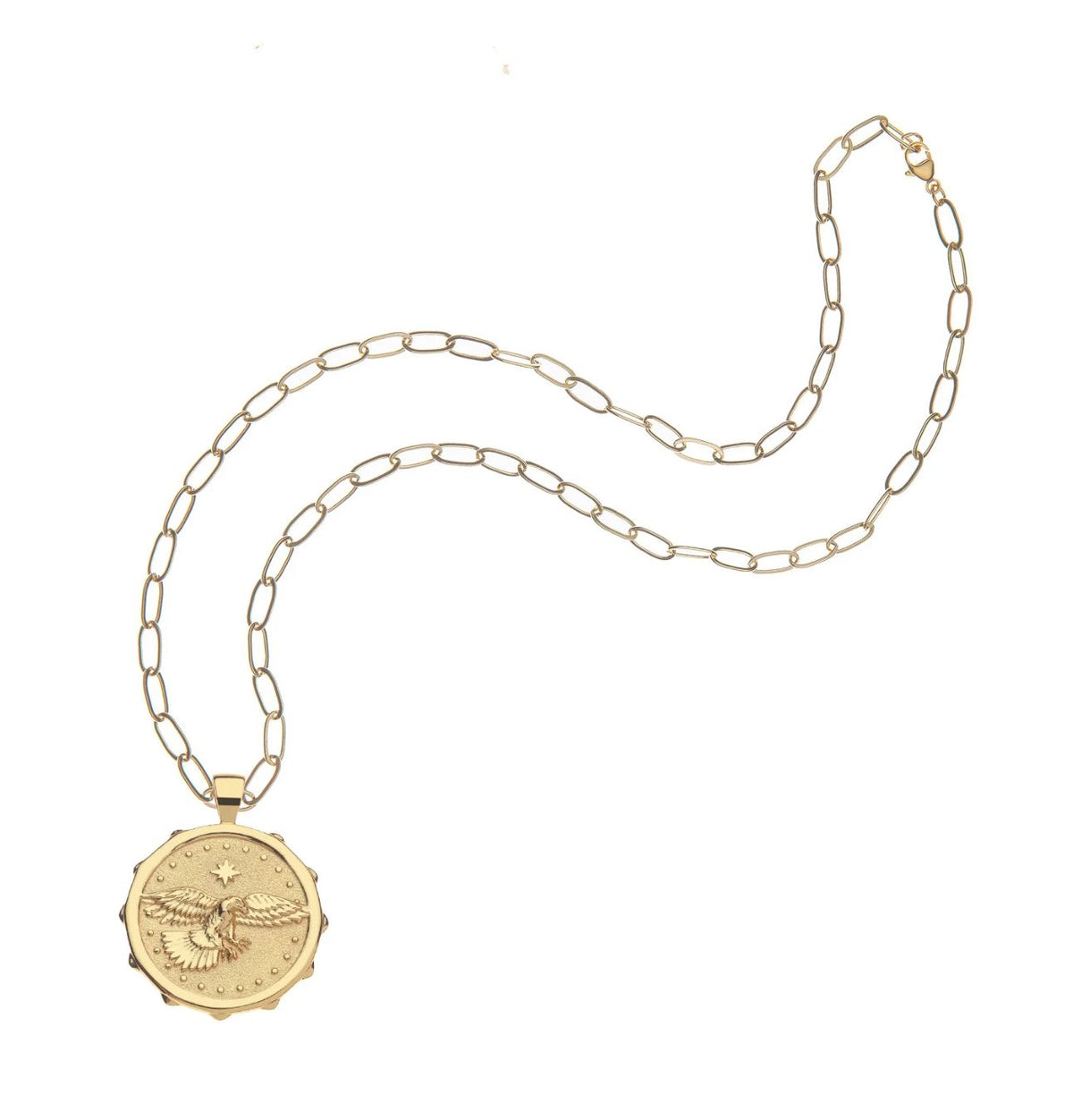 Protect Eagle Coin Necklace by Jane Win - Image 1
