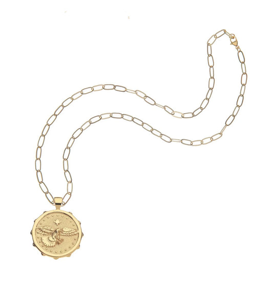 Protect Eagle Coin Necklace by Jane Win - Image 1