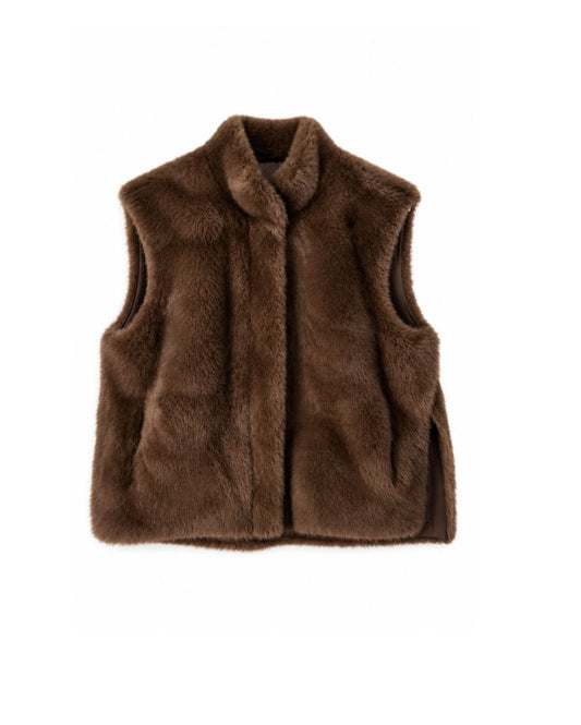 Faux Fur Vest-Jackets-Uniquities