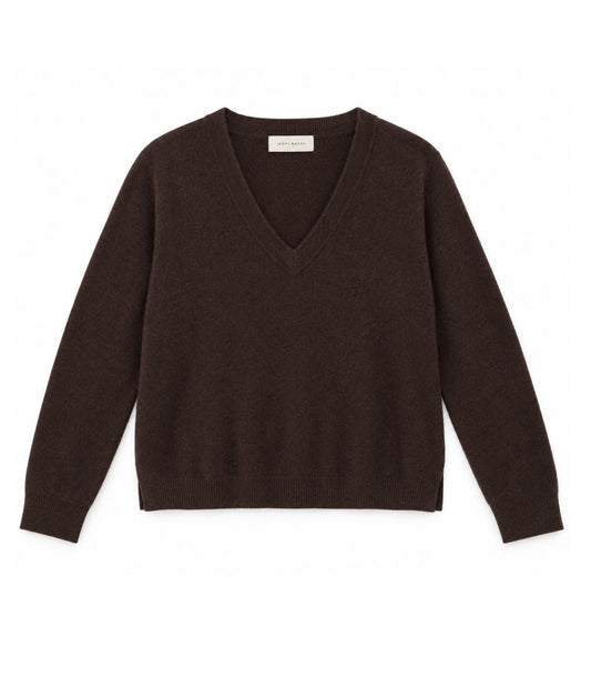 Flynn Cashmere V Neck-Sweaters-Uniquities