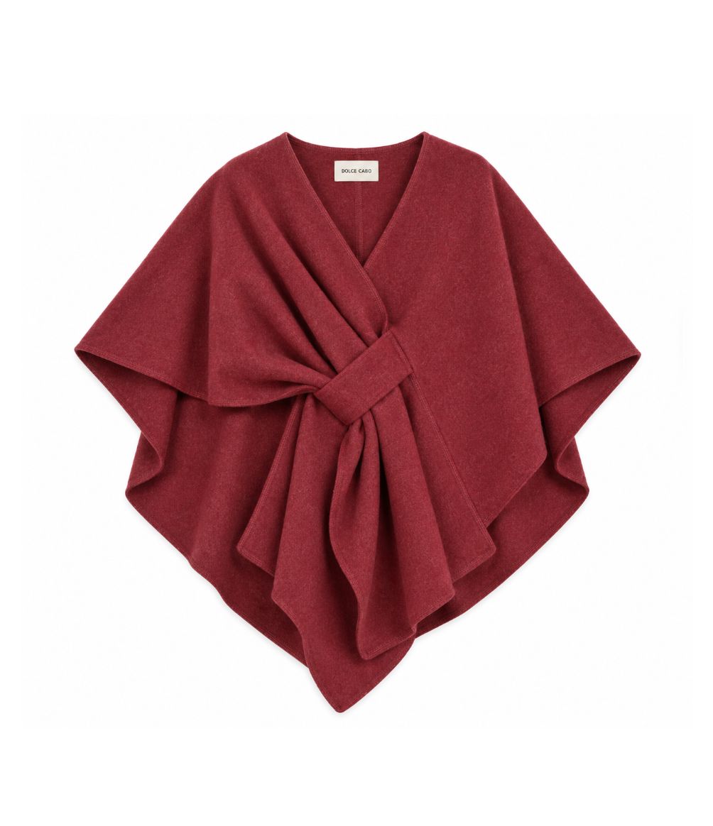 Knit Wrap in Burgundy by Dolce Cabo - Image 1
