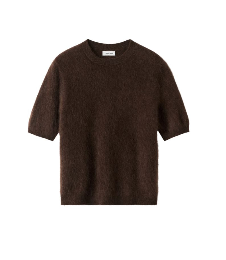 Brushed Short Sleeve-Sweaters-Uniquities