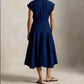 Linen Woven Collared Dress-Dresses-Uniquities