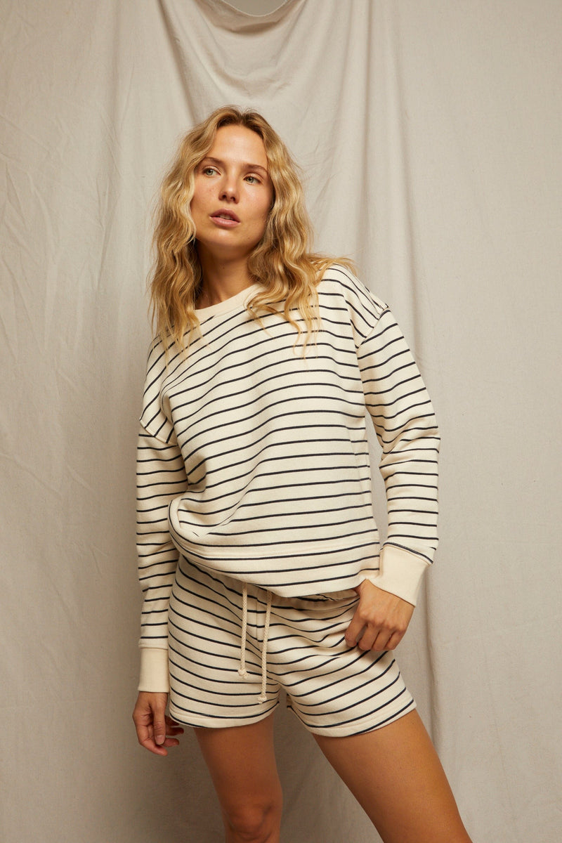 Tyler Stripe Pullover-Tee Shirts-Uniquities