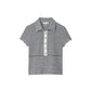 Knit Button Stripe Polo Tee-Tops/Blouses-Uniquities