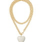 Big Puffy Heart Charm Necklace-Jewelry-Uniquities