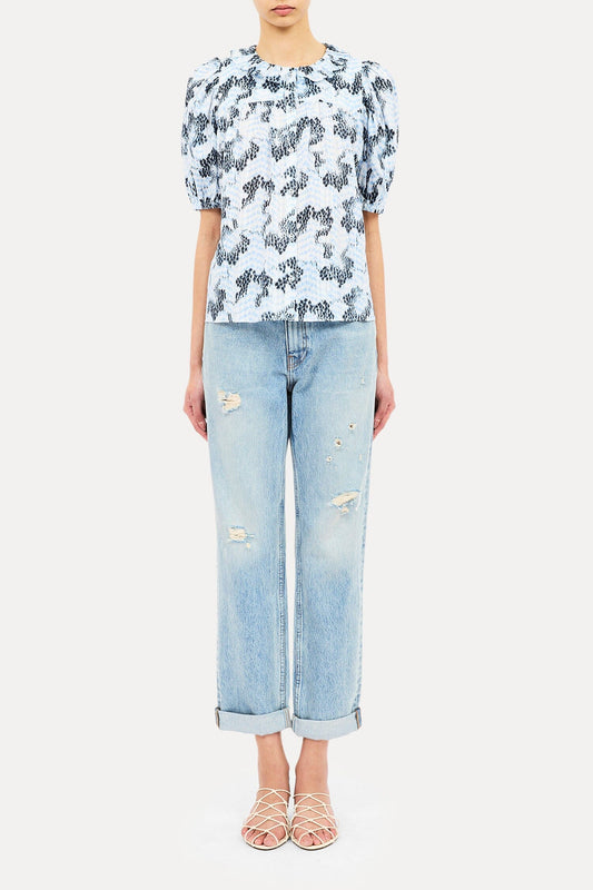 Amaria SS Cotton Top-Tops/Blouses-Uniquities