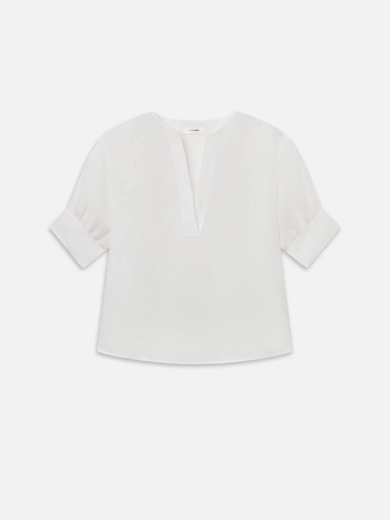 Linen V-Neck Popover Top-Tops/Blouses-Uniquities