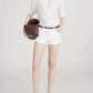 Linen V-Neck Popover Top-Tops/Blouses-Uniquities