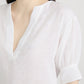 Linen V-Neck Popover Top-Tops/Blouses-Uniquities