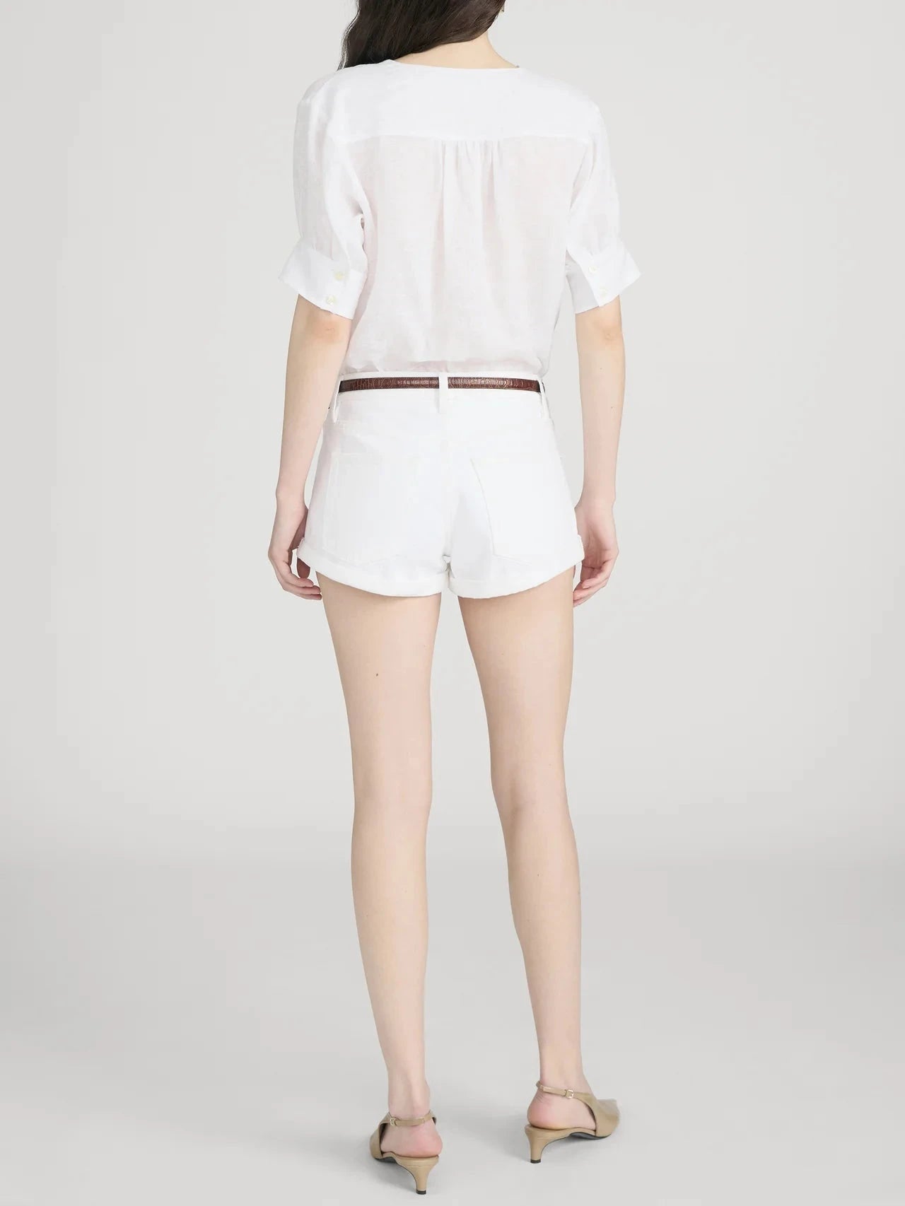 Linen V-Neck Popover Top-Tops/Blouses-Uniquities