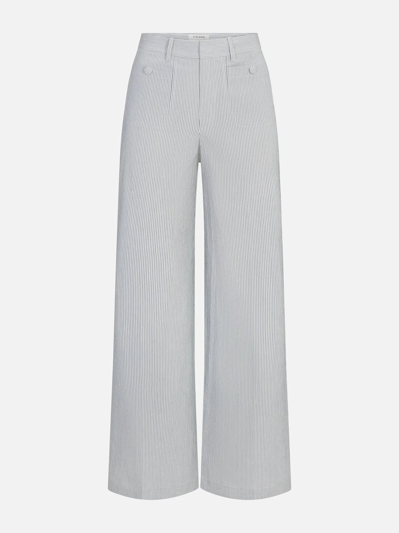 Stripe Modernist Pocket Trouser-Denim-Uniquities