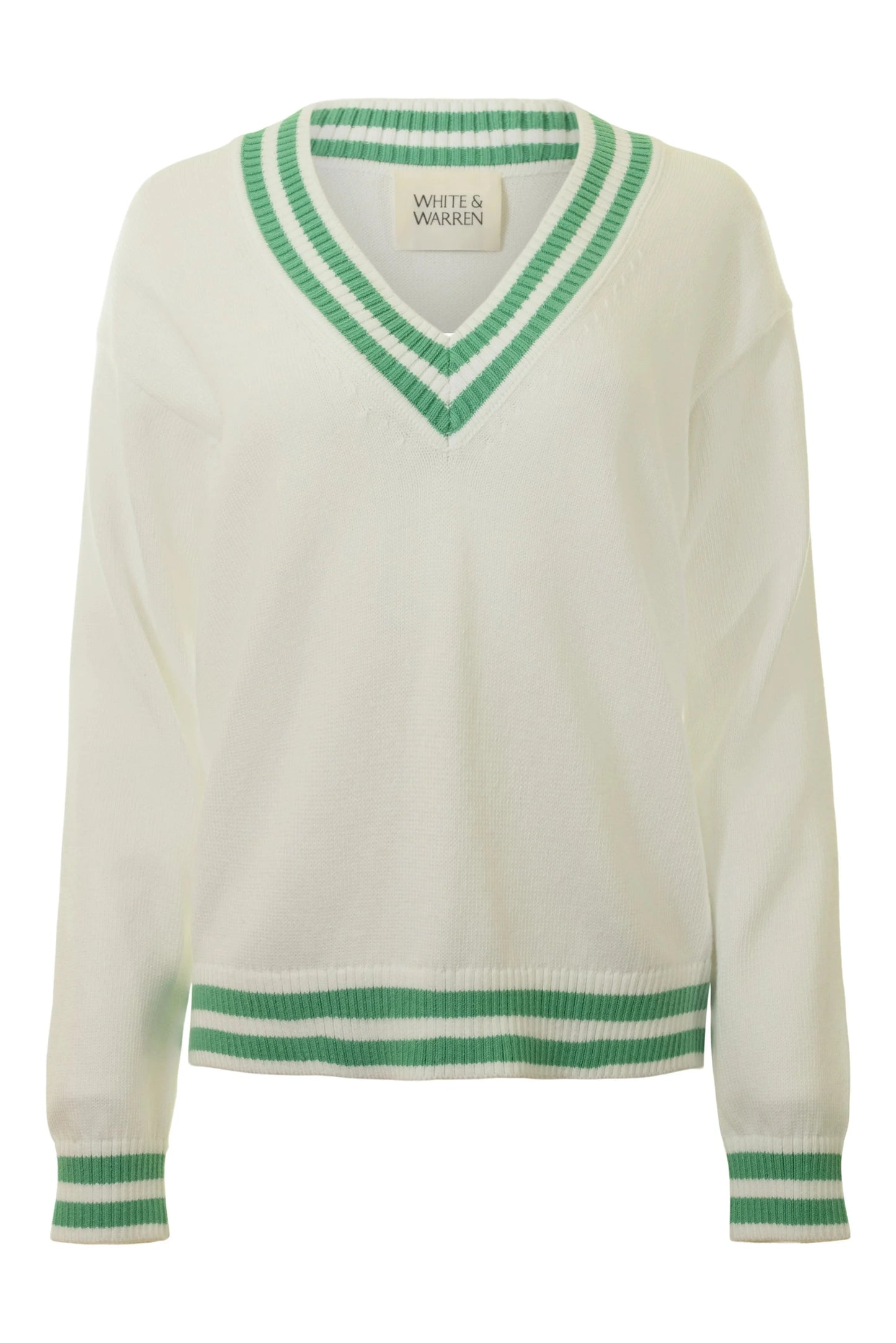 Varsity Cotton V Neck-Sweaters-Uniquities