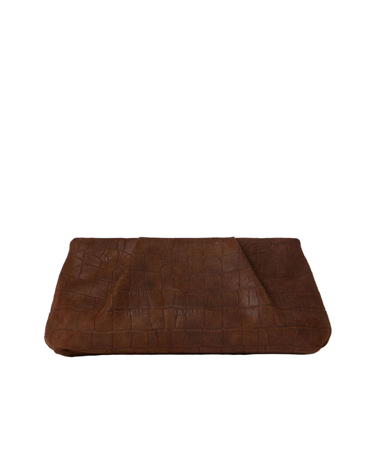 Bronte Croc Suede Clutch-Accessories-Uniquities