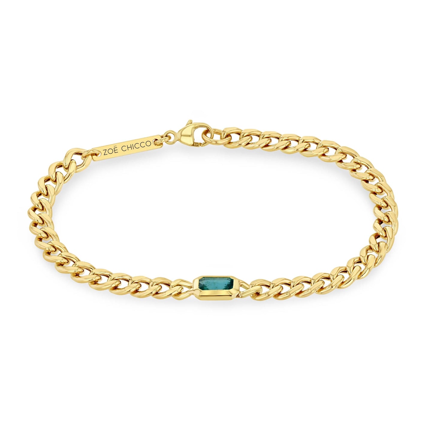 14k Emerald Bezel Bracelet-Jewelry-Uniquities