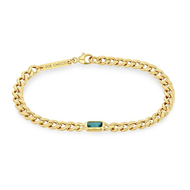 14k Emerald Bezel Bracelet-Jewelry-Uniquities