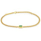 14k Curb Emerald Bracelet-Jewelry-Uniquities