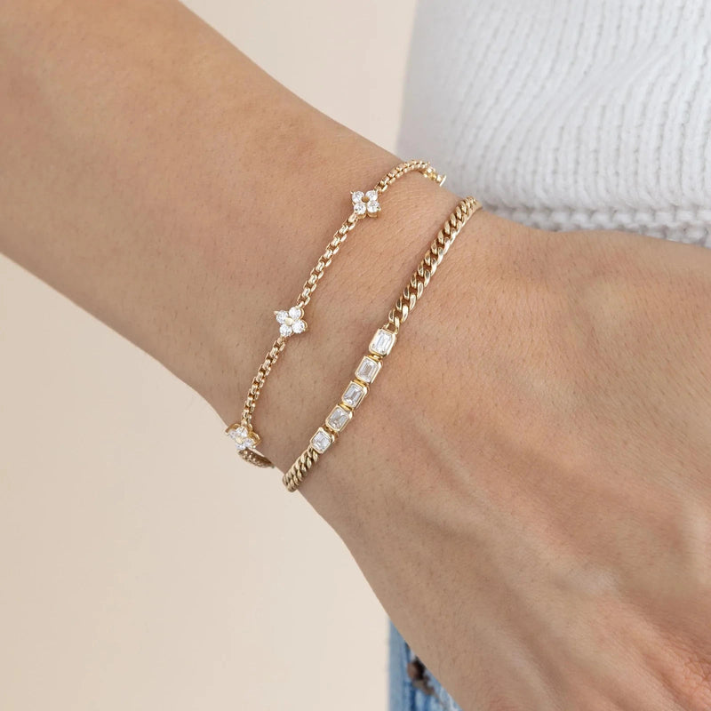 14k 5 Prong Diamond Bracelet-Jewelry-Uniquities
