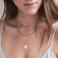14k Emerald Cut Pendant Necklace-Jewelry-Uniquities